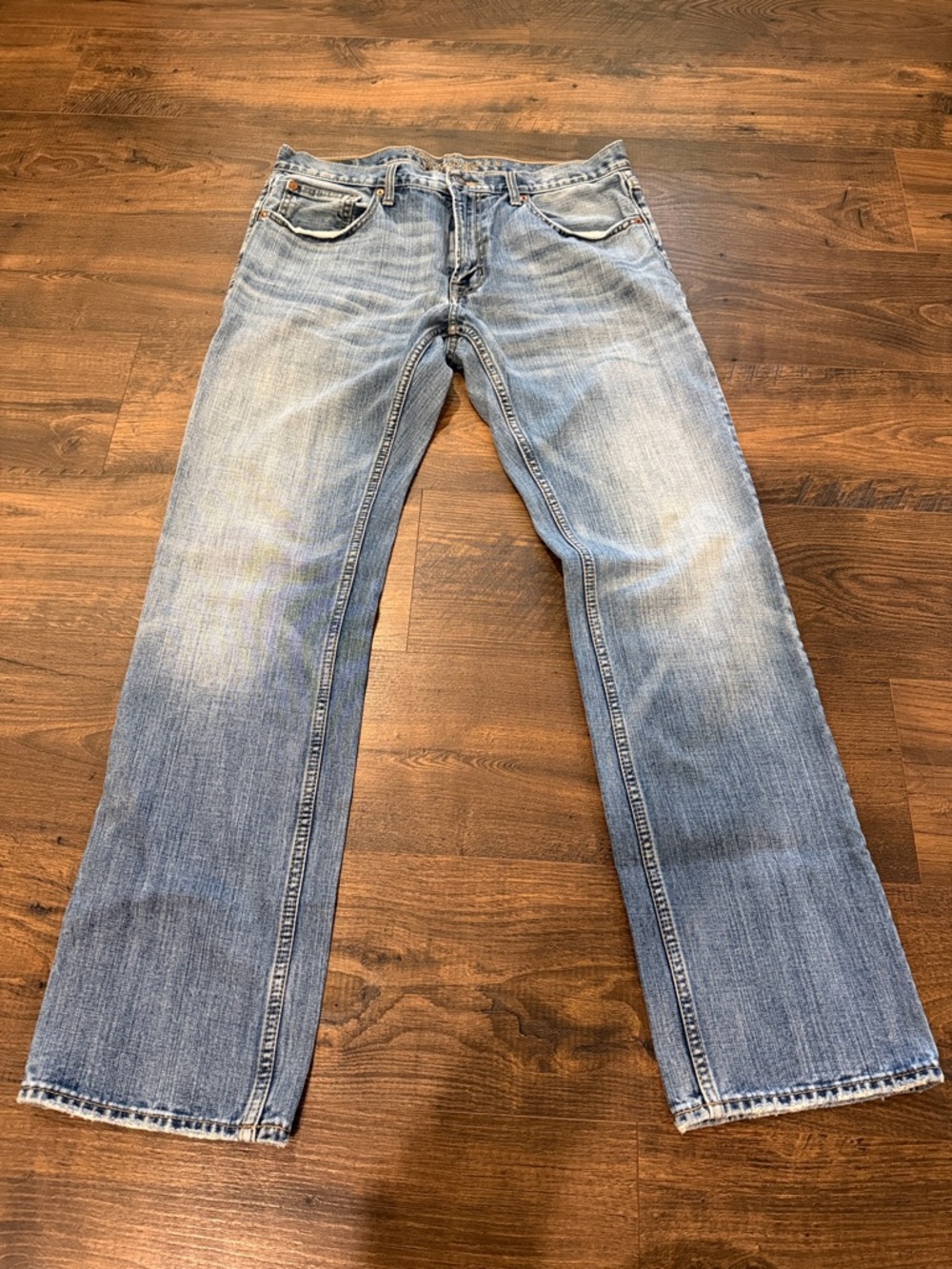 Men's American Eagle Light Blue Straight-Leg Jeans